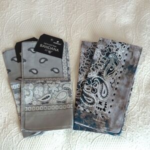 4 Gray Bandanas